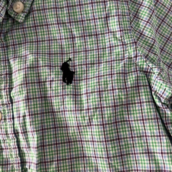 Plaid baby polo button down - Picture 3 of 4